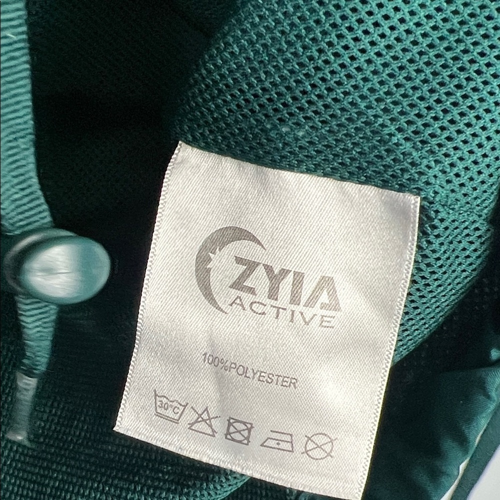 ZYIA Teal Camouflage Active lightweight packable Jacket medium - Picture 3 of 8